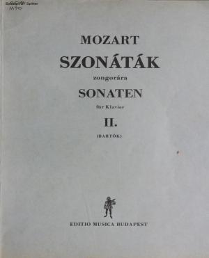 Szonatak zongorara sonaten fur klavier